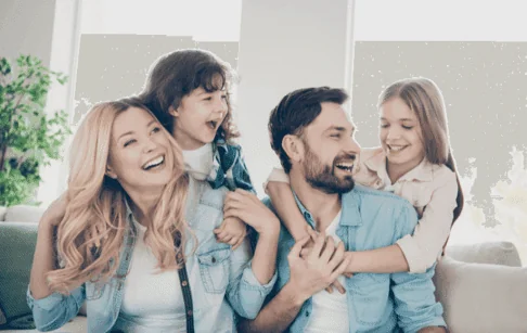 Happy family with Mosquito Control in Miami, FL